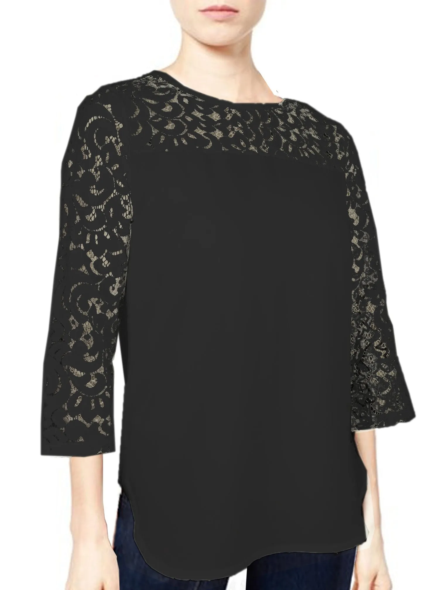 ASHORE WOMENS ELEGANT SHOULDER COTTON LACE BLOUSES