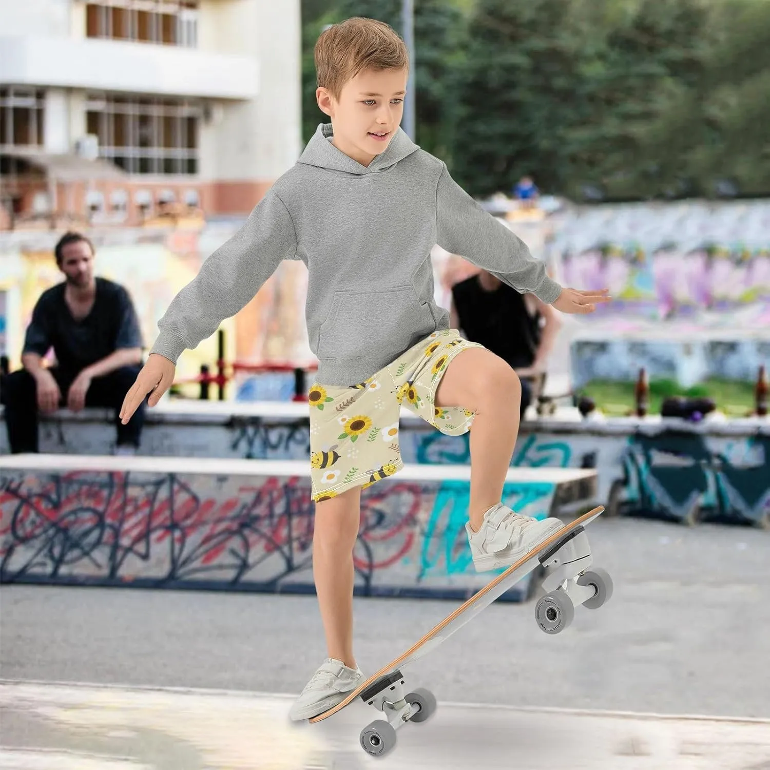 Boys Athletic Shorts Size 7-15 Boys' Casual Shorts with Pockets Elastic Waist Summer Kids Bottom for Sports Homewear
