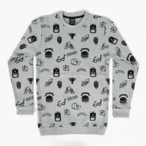 Boys Full Sleeves Sweater - Light Grey