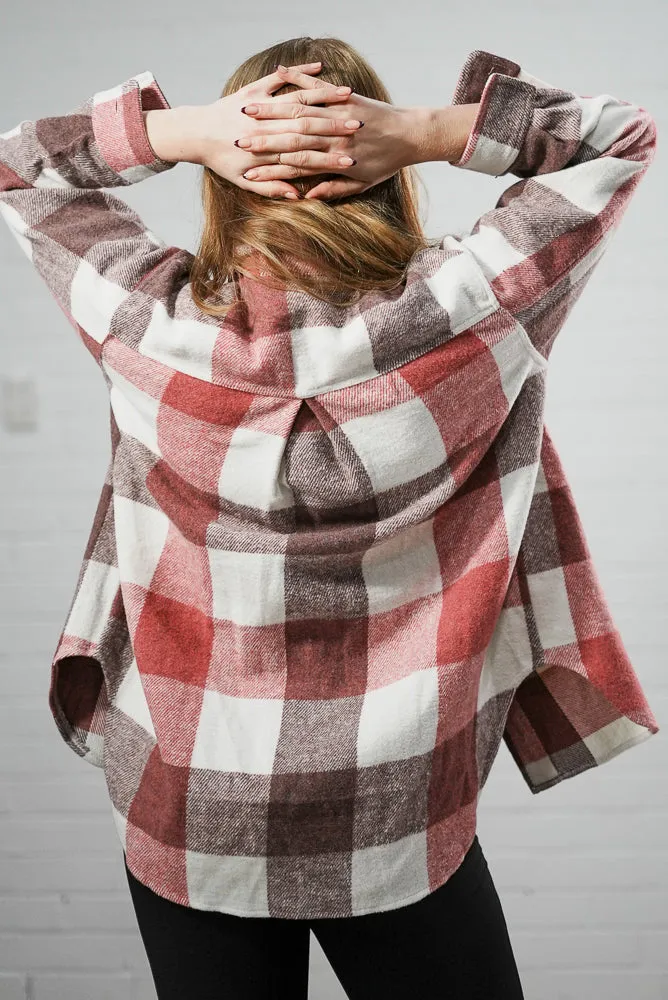 Button printed short shirt | PLAID SHORT SHIRT JACKET