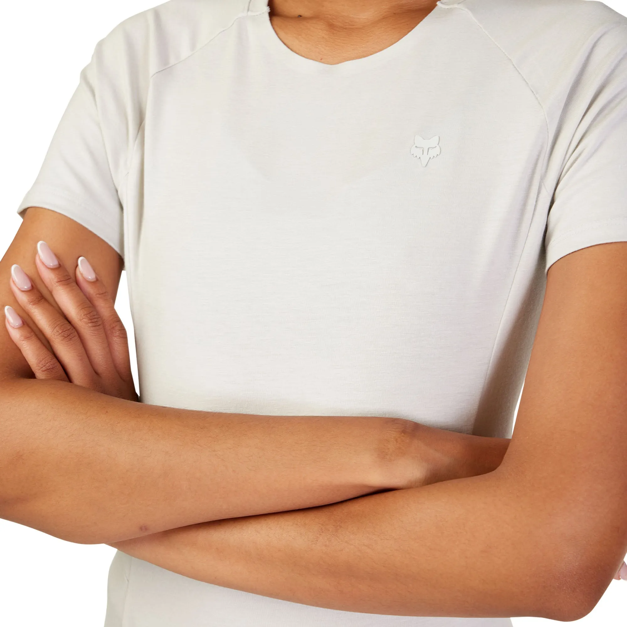 Fox Racing  Womens Rep Short Sleeve T-Shirt Tee Comfortable Casual Light Grey