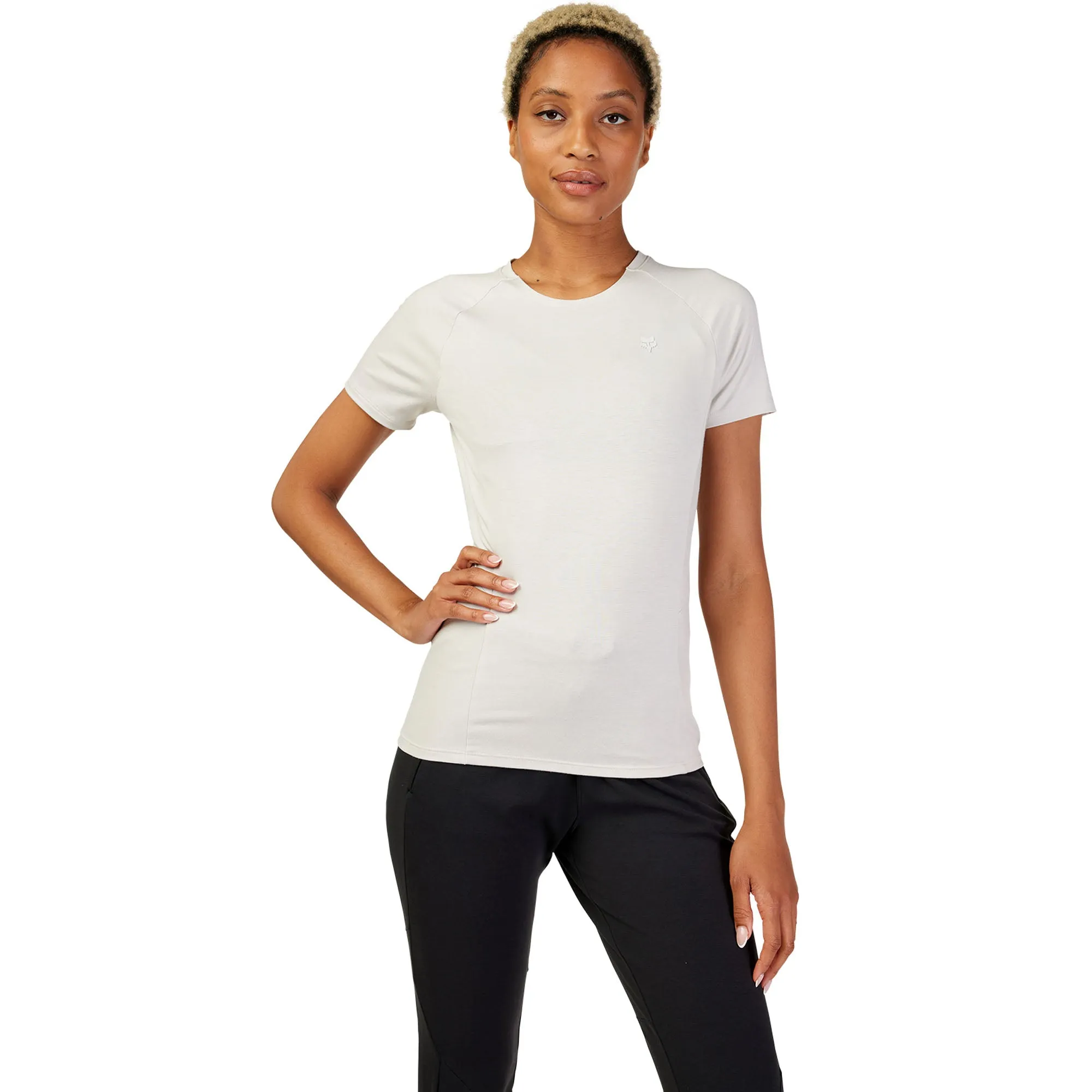 Fox Racing  Womens Rep Short Sleeve T-Shirt Tee Comfortable Casual Light Grey