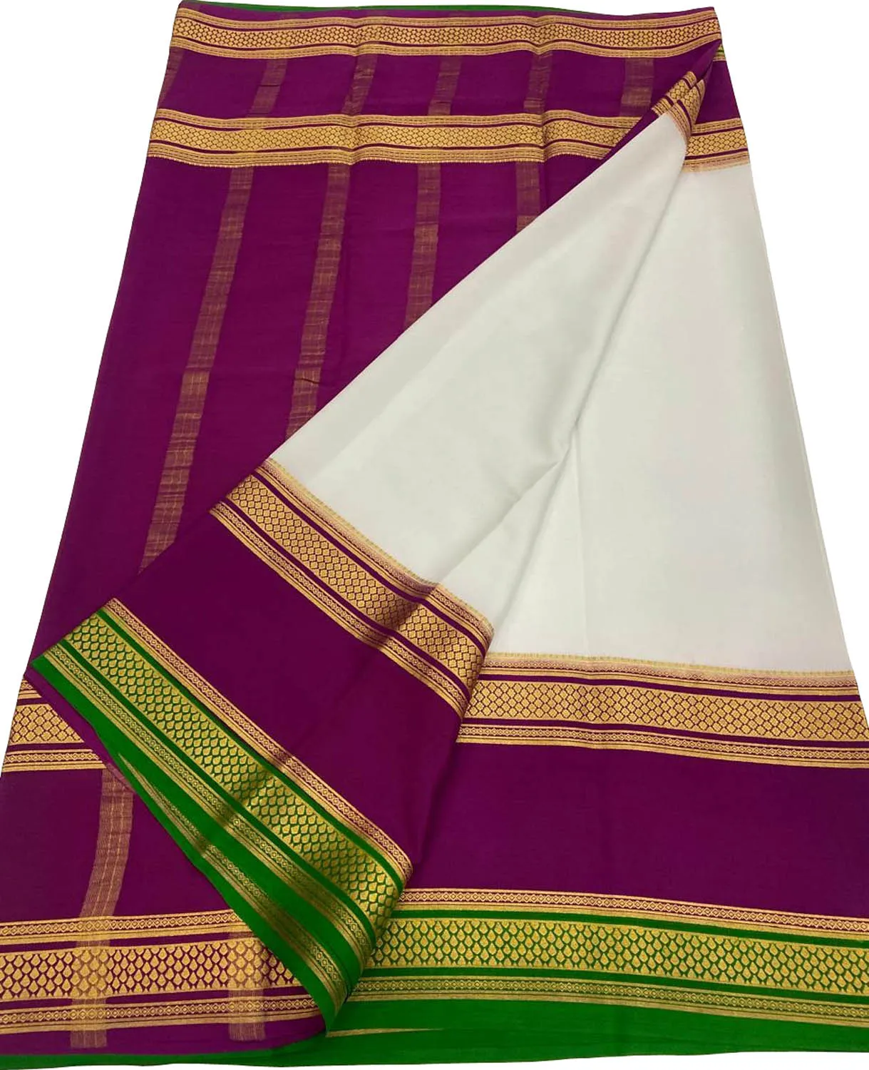 Graceful Off White Crepe Silk Saree