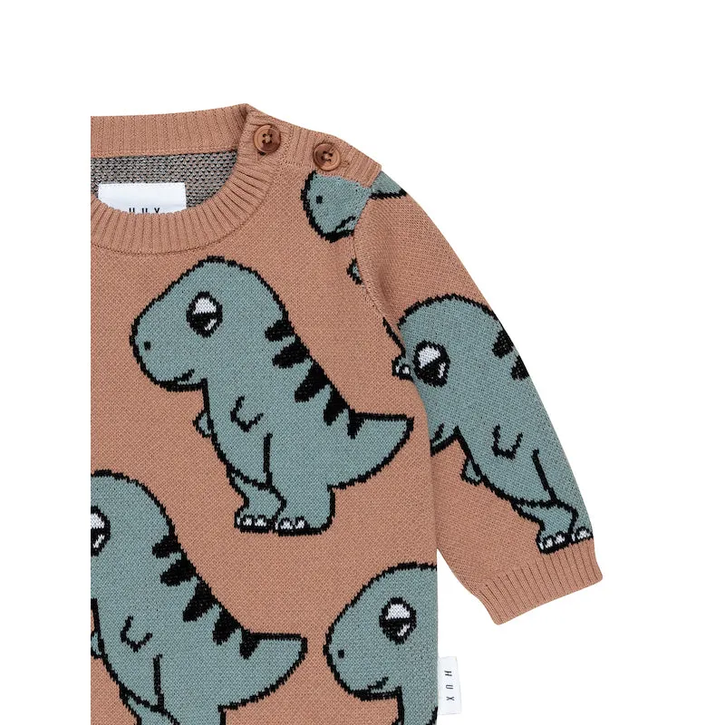Huxbaby B-Ball Dino Knit Jumper
