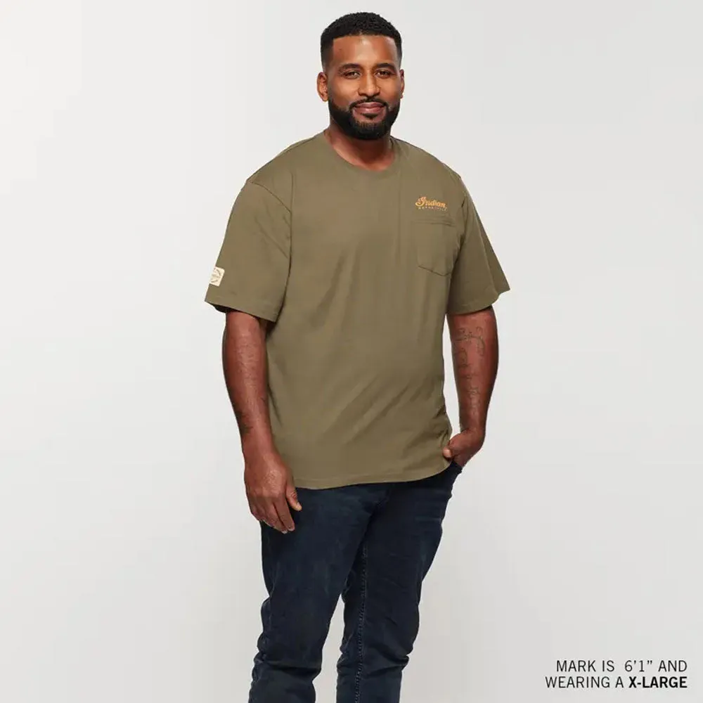 Indian Motorcycle  Polaris Mens Hendee T-Shirt Tee Soft Lightweight Comfortable Casual