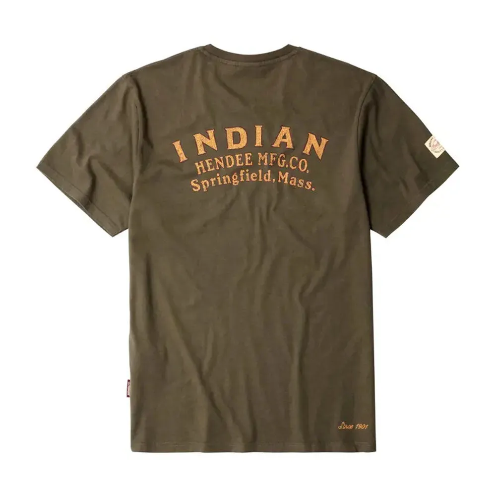Indian Motorcycle  Polaris Mens Hendee T-Shirt Tee Soft Lightweight Comfortable Casual
