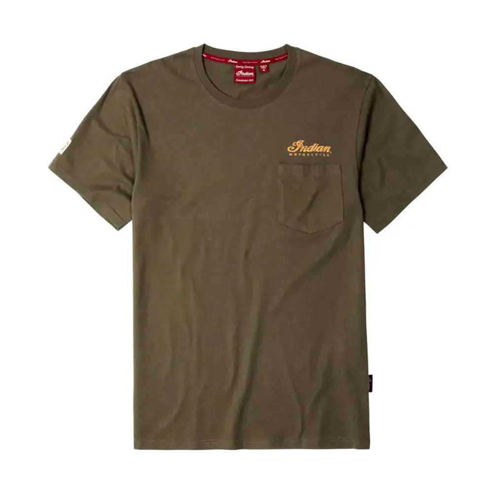 Indian Motorcycle  Polaris Mens Hendee T-Shirt Tee Soft Lightweight Comfortable Casual
