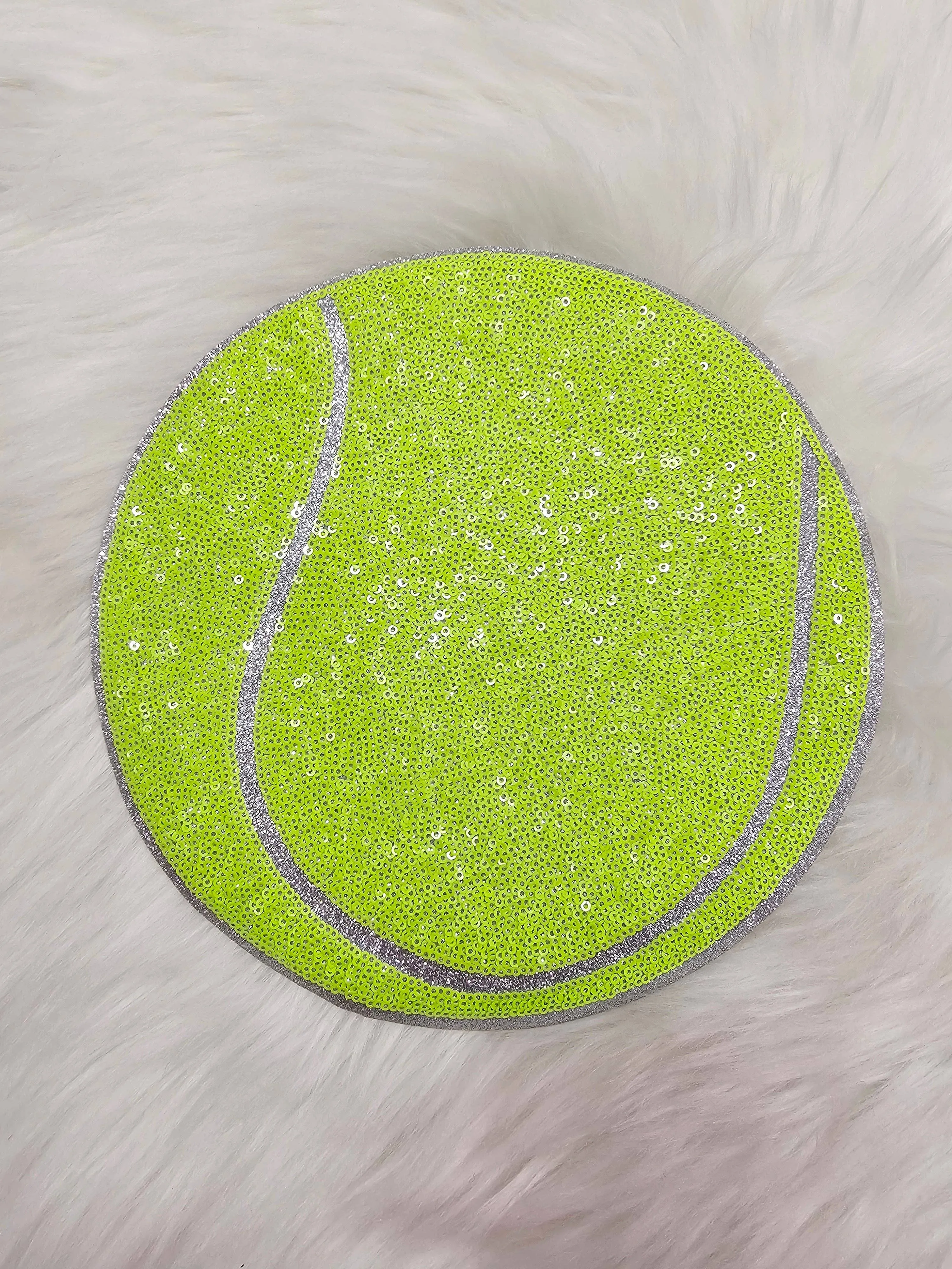 Large Sequin Tennis Ball Patch