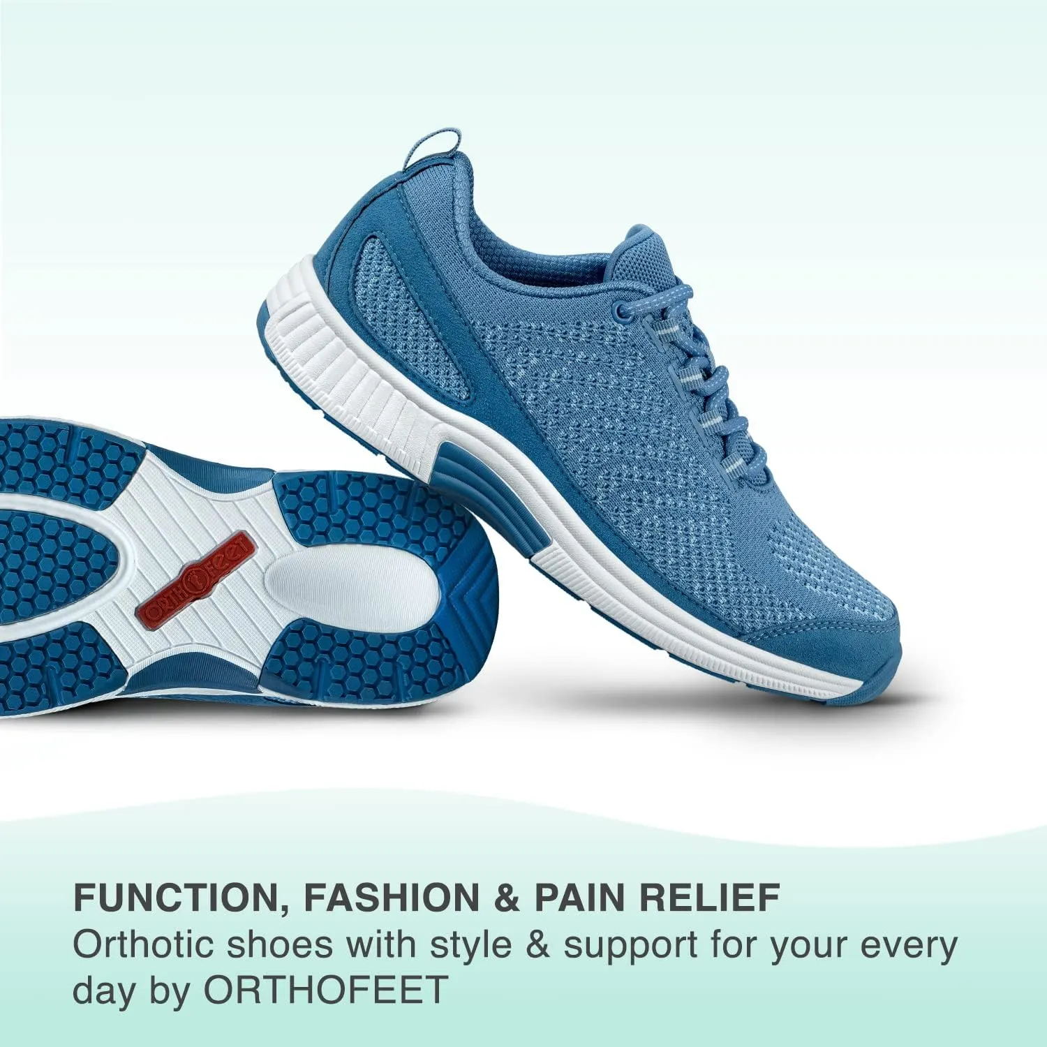 Orthofeet Women's Orthopedic Knit Coral Sneakers