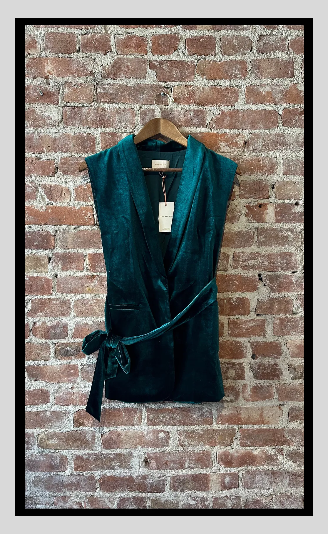 Velvet Tie-Waist Vest