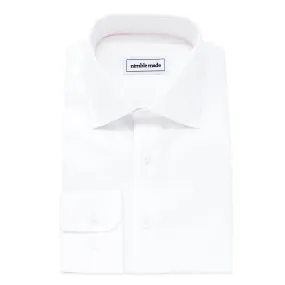 White Button Up Collar Dress Shirt | The Bai